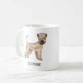 Weich überzogener Hund, Stehend mit Namen Kaffeetasse (Vorderseite Links)
