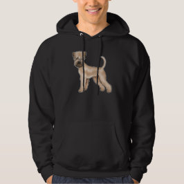 Weich überzogener Hund Terrier Brown Niedlich Hoodie