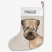 Weich überzogener Hundehund mit Hausname Kleiner Weihnachtsstrumpf (Rückseite)