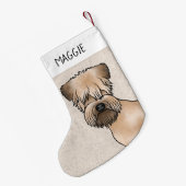 Weich überzogener Hundehund mit Hausname Kleiner Weihnachtsstrumpf (Rückseite (Hängend))