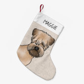 Weich überzogener Hundehund mit Hausname Kleiner Weihnachtsstrumpf (Vorderansicht (hängend))