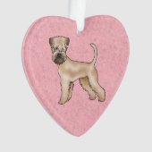 Weich überzogener Niedlicher Hund mit Terrier auf Ornament (Vorderseite)