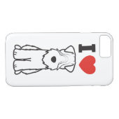 Weich überzogener Wheaten Terrier-HundeCartoon Case-Mate iPhone Hülle (Rückseite (Horizontal))