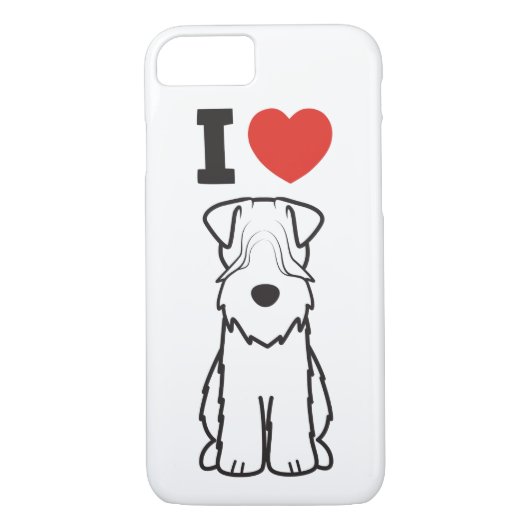 Weich überzogener Wheaten Terrier-HundeCartoon Case-Mate iPhone Hülle (Rückseite)