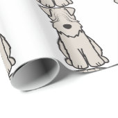 Weich überzogener Wheaten Terrier-HundeCartoon Geschenkpapier (Rolleneckpunkt)