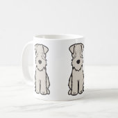Weich überzogener Wheaten Terrier-HundeCartoon Kaffeetasse (Vorderseite Links)