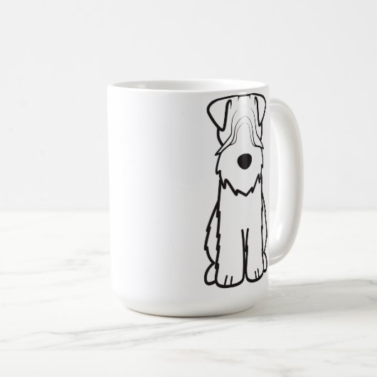 Weich überzogener Wheaten Terrier-HundeCartoon Kaffeetasse (VorderseiteRechts)