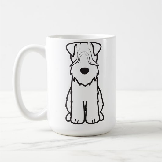 Weich überzogener Wheaten Terrier-HundeCartoon Kaffeetasse (Links)