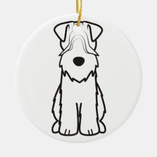 Weich überzogener Wheaten Terrier-HundeCartoon Keramikornament
