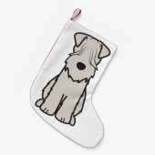 Weich überzogener Wheaten Terrier-HundeCartoon Kleiner Weihnachtsstrumpf (Vorderansicht (hängend))