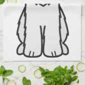 Weich überzogener Wheaten Terrier-HundeCartoon Küchentuch (Gefaltet)