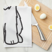 Weich überzogener Wheaten Terrier-HundeCartoon Küchentuch (Viertel Falte)