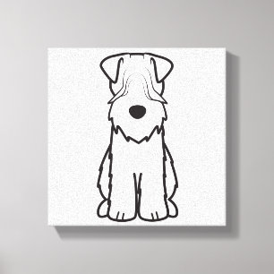 Weich überzogener Wheaten Terrier-HundeCartoon Leinwanddruck