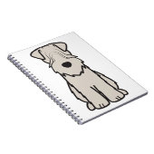 Weich überzogener Wheaten Terrier-HundeCartoon Notizblock (Rechte Seite)