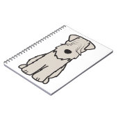 Weich überzogener Wheaten Terrier-HundeCartoon Notizblock (Linke Seite)