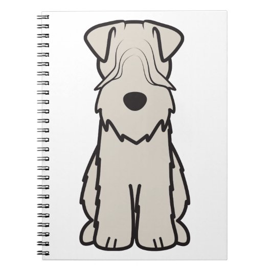 Weich überzogener Wheaten Terrier-HundeCartoon Notizblock (Vorderseite)