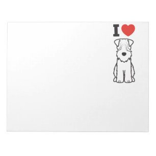Weich überzogener Wheaten Terrier-HundeCartoon Notizblock