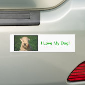 Weich überzogenes Wheaten Terrier Autoaufkleber (Auf Auto)