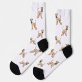 Weich überzogenes Wheaten Terrier Beige Hundeschem Socken (Linkes Detail)