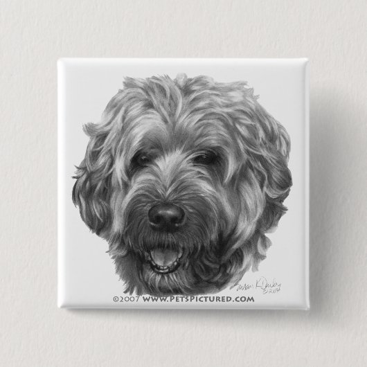 Weich-Überzogenes Wheaten Terrier Button (Vorderseite)