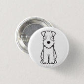 Weich überzogenes Wheaten Terrier Button (Vorne & Hinten)