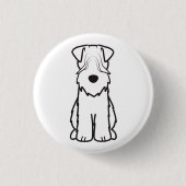 Weich überzogenes Wheaten Terrier Button (Vorderseite)