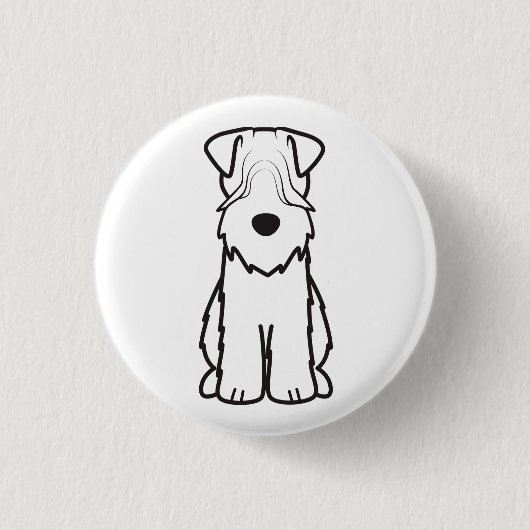 Weich überzogenes Wheaten Terrier Button (Vorderseite)