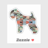 Weich überzogenes Wheaten Terrier Dog Geo Kariert Aufkleber (Blatt)
