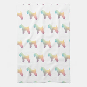 Weich überzogenes Wheaten Terrier Dog Geo Pastel Geschirrtuch