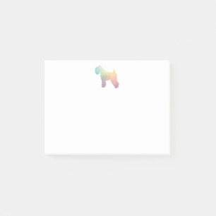 Weich überzogenes Wheaten Terrier Dog Geo Pastel Post-it Klebezettel