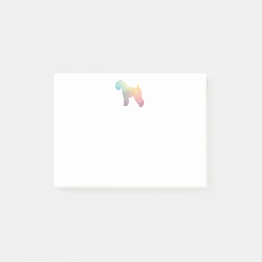 Weich überzogenes Wheaten Terrier Dog Geo Pastel Post-it Klebezettel (Vorderseite)