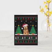 Weich überzogenes Wheaten Terrier Dog Xmas Tree Li Karte (Gelbe Blume)