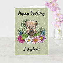 Weich überzogenes Wheaten Terrier Floral Happy Geb