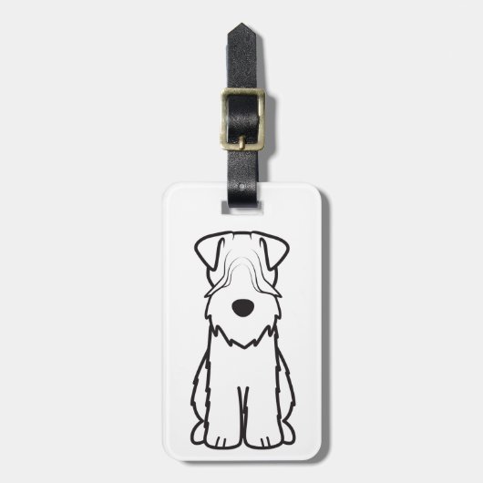 Weich überzogenes Wheaten Terrier Gepäckanhänger (Vorderseite vertikal)