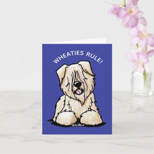 Weich überzogenes Wheaten Terrier Karte (Orchidee)