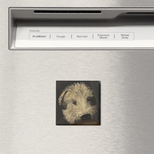 Weich überzogenes Wheaten Terrier Magnet (In Situ (Geschirrspüler))
