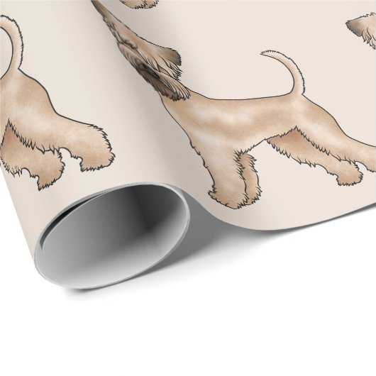 Weich überzogenes Wheaten Terrier Niedlich Hundesc Geschenkpapier (Rolleneckpunkt)
