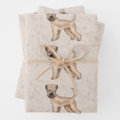 Weich überzogenes Wheaten Terrier Niedlich Hundesc Geschenkpapier Set (Beispiel)