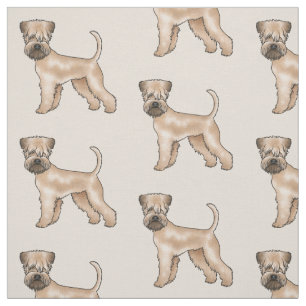 Weich überzogenes Wheaten Terrier Niedlich Hundesc Stoff