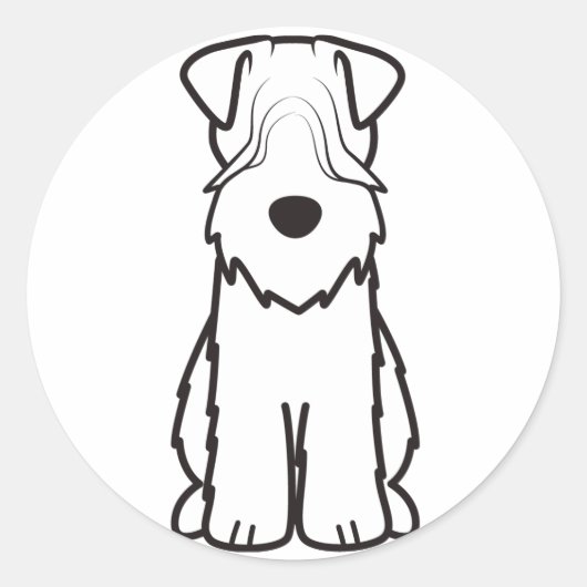 Weich überzogenes Wheaten Terrier Runder Aufkleber (Vorderseite)