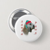 Weich überzogenes Wheaten Terrier Santa Paws Button (Vorne & Hinten)