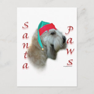 Weich überzogenes Wheaten Terrier Santa Paws Feiertagspostkarte