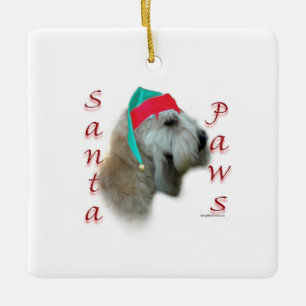 Weich überzogenes Wheaten Terrier Santa Paws Keramikornament