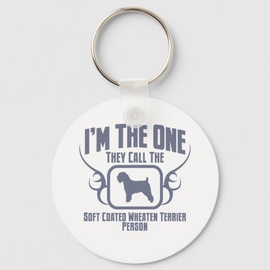 Weich überzogenes Wheaten Terrier Schlüsselanhänger (Vorderseite)