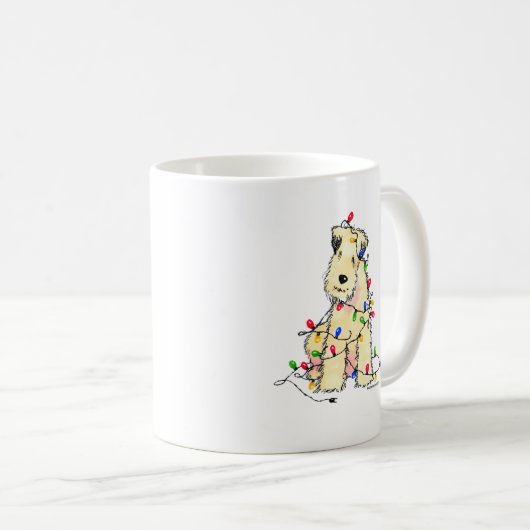 Weich überzogenes Wheaten Terrier - Weihnachten Kaffeetasse (VorderseiteRechts)