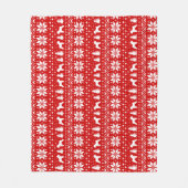 Weich überzogenes Wheaten Terrier-Weihnachtsmuster Fleecedecke (Vorderseite)