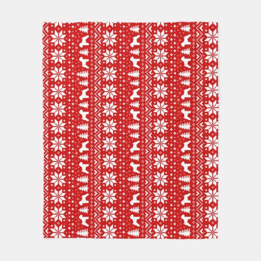 Weich überzogenes Wheaten Terrier-Weihnachtsmuster Fleecedecke (Vorderseite)