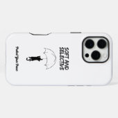 Weich und Selektiv – Benutzerdefinierter Text Cat iPhone Hülle (Rückseite (Horizontal))