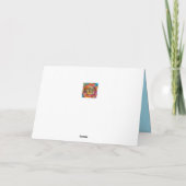 Weich und süß blaue Flora Vielen Dank Karte (Rückseite)