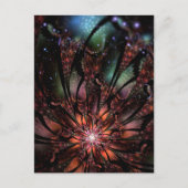 Weich und Zärtlichkeit Fraktal Fantasy Blume invit Ankündigungspostkarte (Vorderseite)